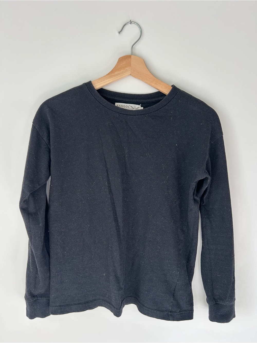 Kangol Men’s Black Long-Sleeve Crewneck Pullover